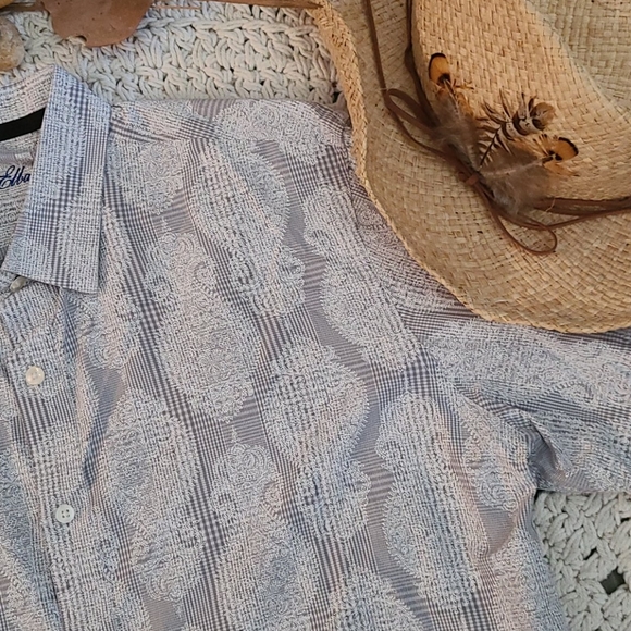 TASSO ELBA MULTI XL UNIQUE PATTERN DRESS SHIRT - Picture 6 of 16